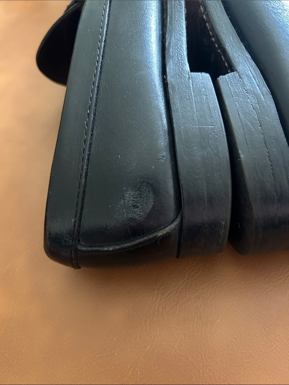 GH Bass Weejuns Black Leather Penny Loafers  Sz 9 - Picture 6 of 8